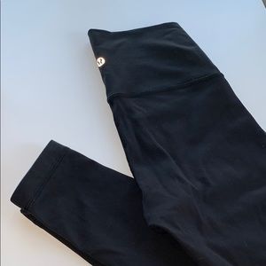 Black high-rise Lululemon full-length legging